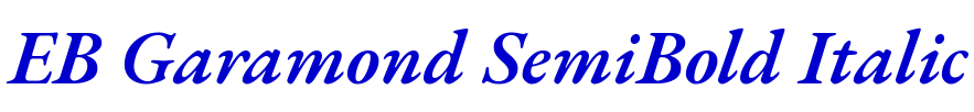 EB Garamond SemiBold Italic шрифт